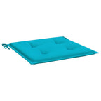 Cuscini per Sedia 2 pz Turchese 50x50x4 cm in Tessuto