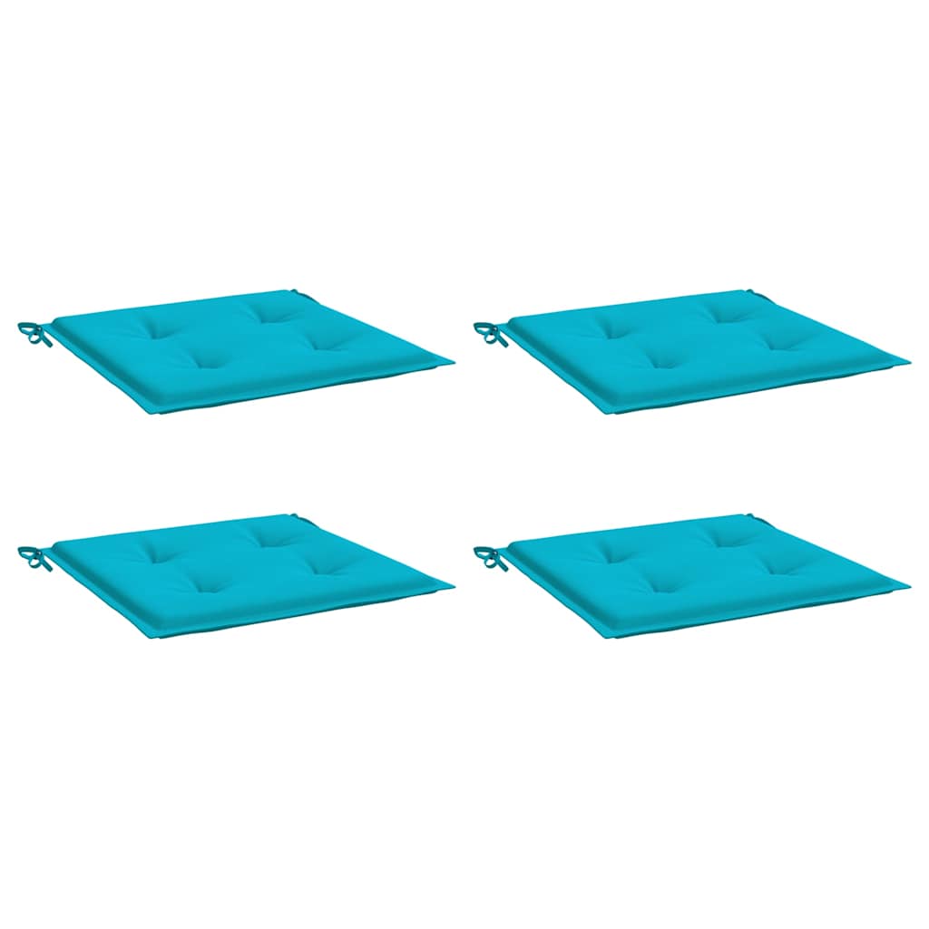 Cuscini per Sedia 5 pz Turchese 50x50x4 cm in Tessuto