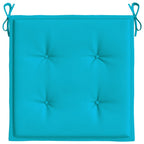 Cuscini per Sedia 6 pz Turchese 50x50x4 cm in Tessuto