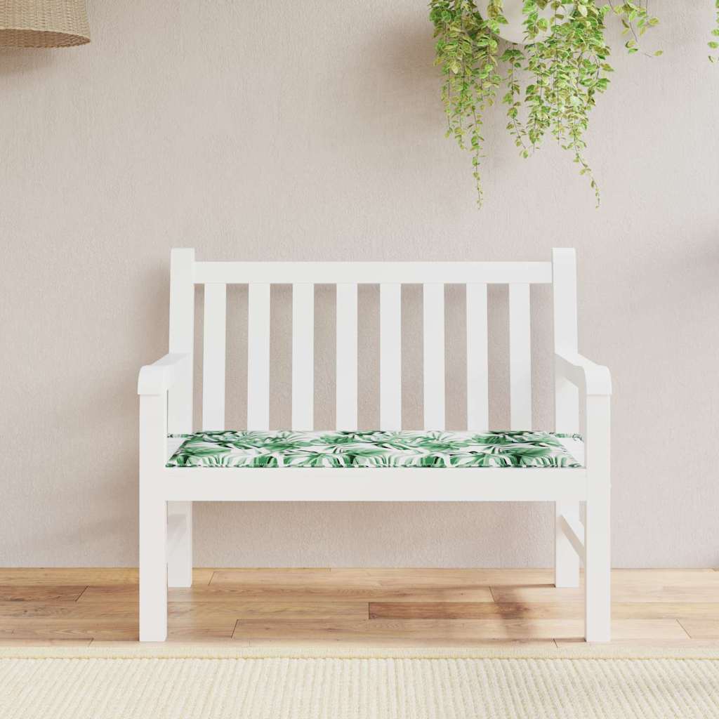 Cuscino per Sedia Motivo Foglia 100 x 50 x 3 cm Tessuto Oxford