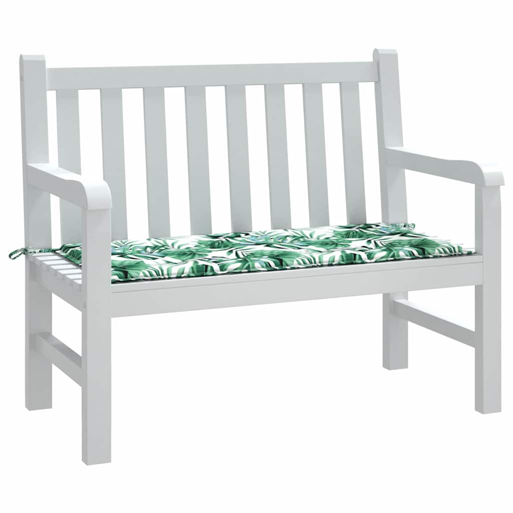 Cuscino per Sedia Motivo Foglia 100 x 50 x 3 cm Tessuto Oxford