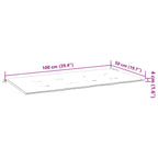 Cuscino per Sedia Motivo Foglia 100 x 50 x 3 cm Tessuto Oxford