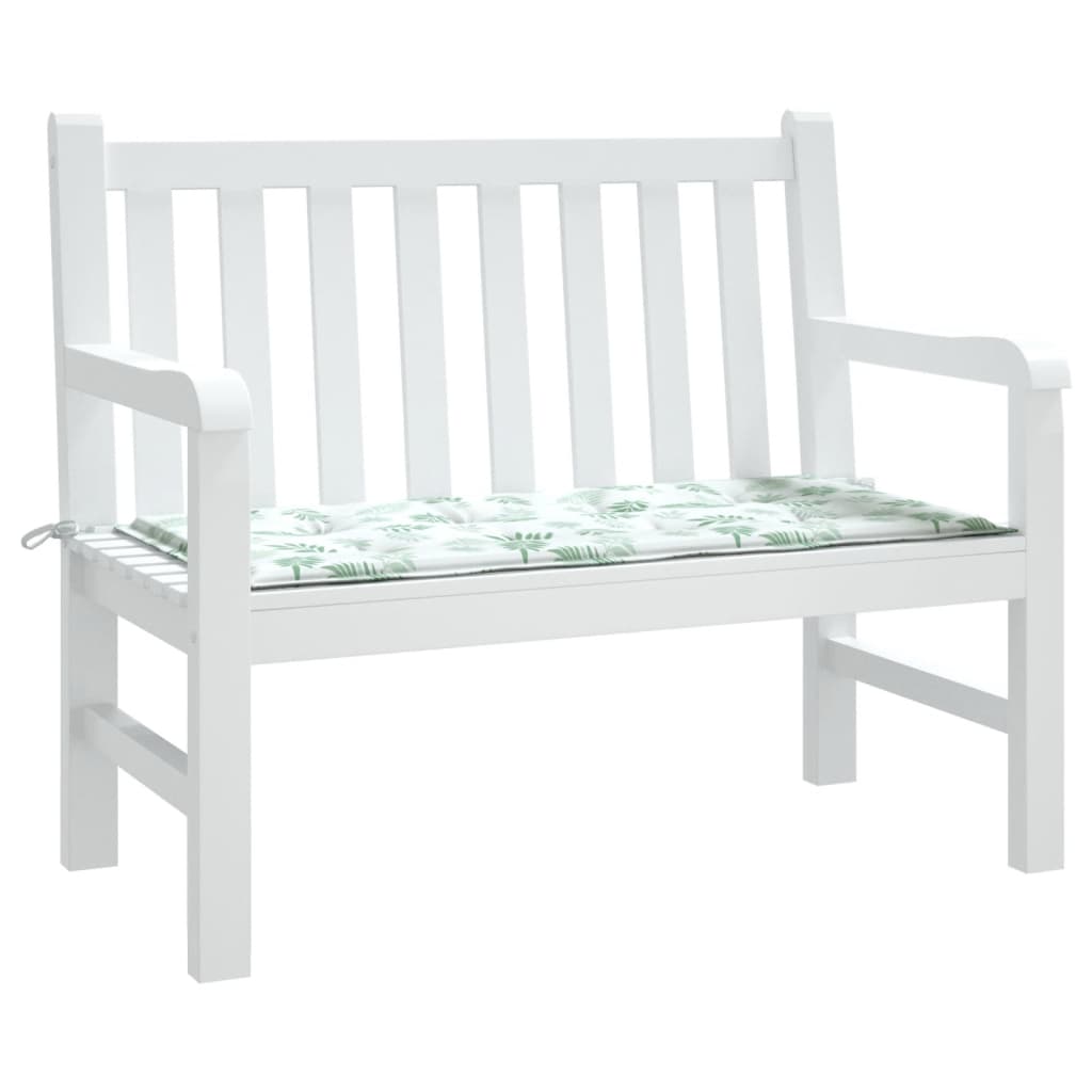 Cuscino per Panca a Foglie 100x50x3 cm in Tessuto Oxford