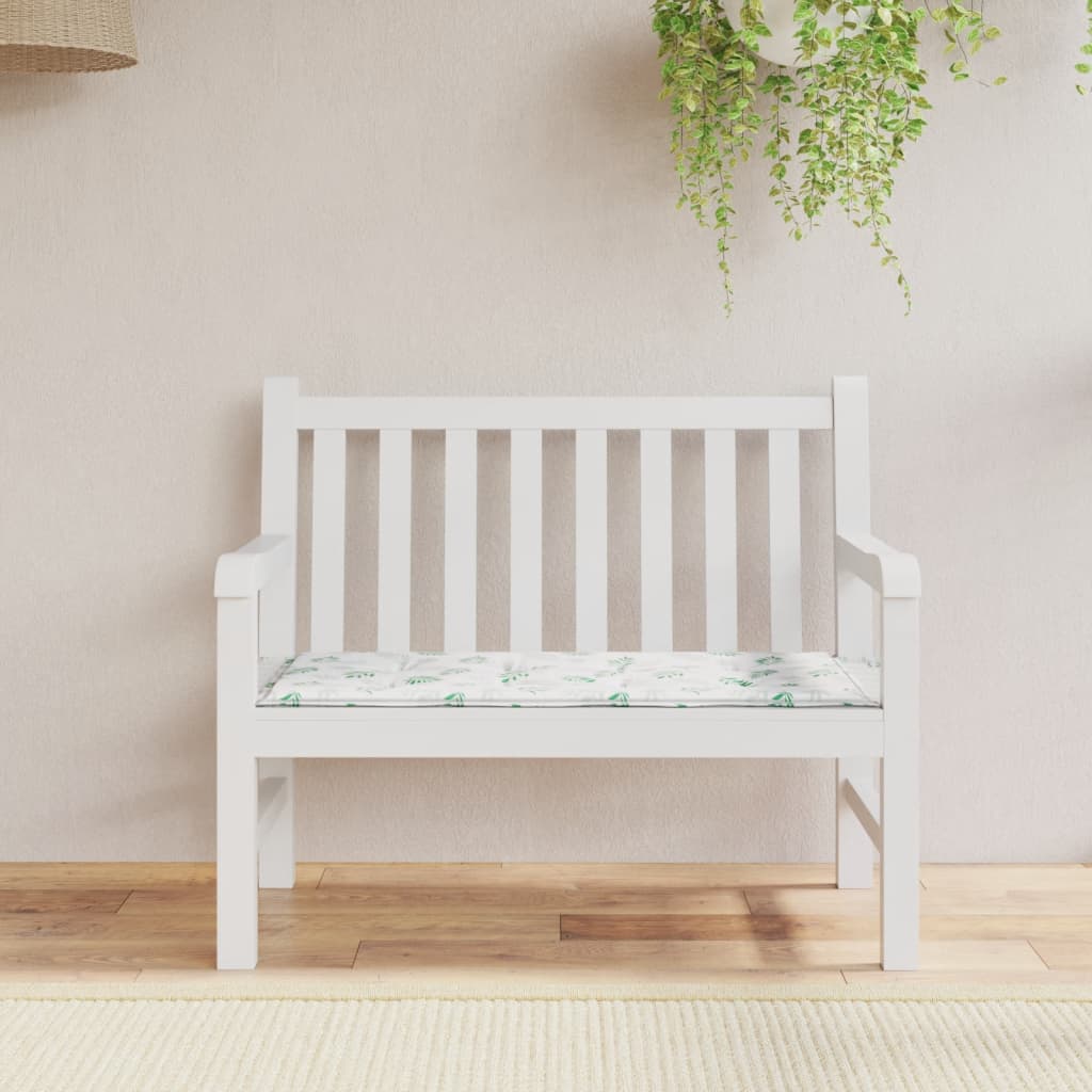 Cuscino per Panca a Foglie 100x50x3 cm in Tessuto Oxford
