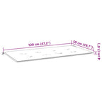 Cuscino Panca Giardino Bianco e Blu 120x50x4 cm Tessuto Oxford