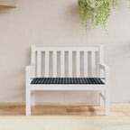 Cuscino Panca Giardino a Quadri Nero 120x50x4cm Tessuto Oxford