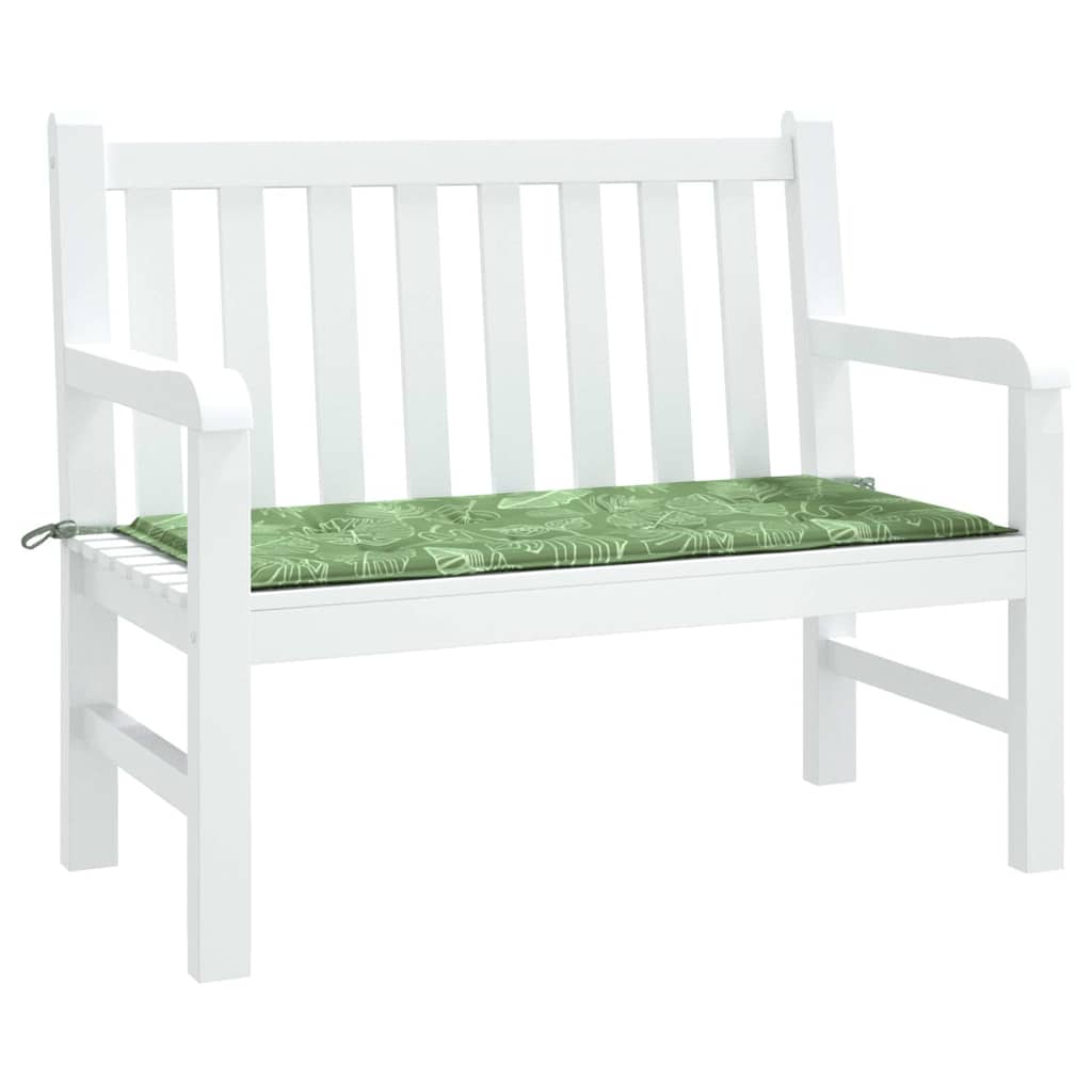 Cuscino per Panca a Foglie 120x50x4 cm in Tessuto Oxford