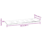 Cuscino per Panchina Foglia Motivo a foglia 150 x 50 x 3 cm