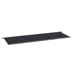 Cuscino Panca Giardino a Quadri Nero 150x50x4 cm Tessuto Oxford