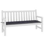Cuscino Panca Giardino a Quadri Nero 150x50x4 cm Tessuto Oxford