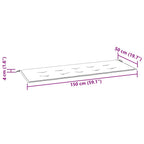 Cuscino Panca Giardino Multicolore 150x50x4cm in Tessuto Oxford