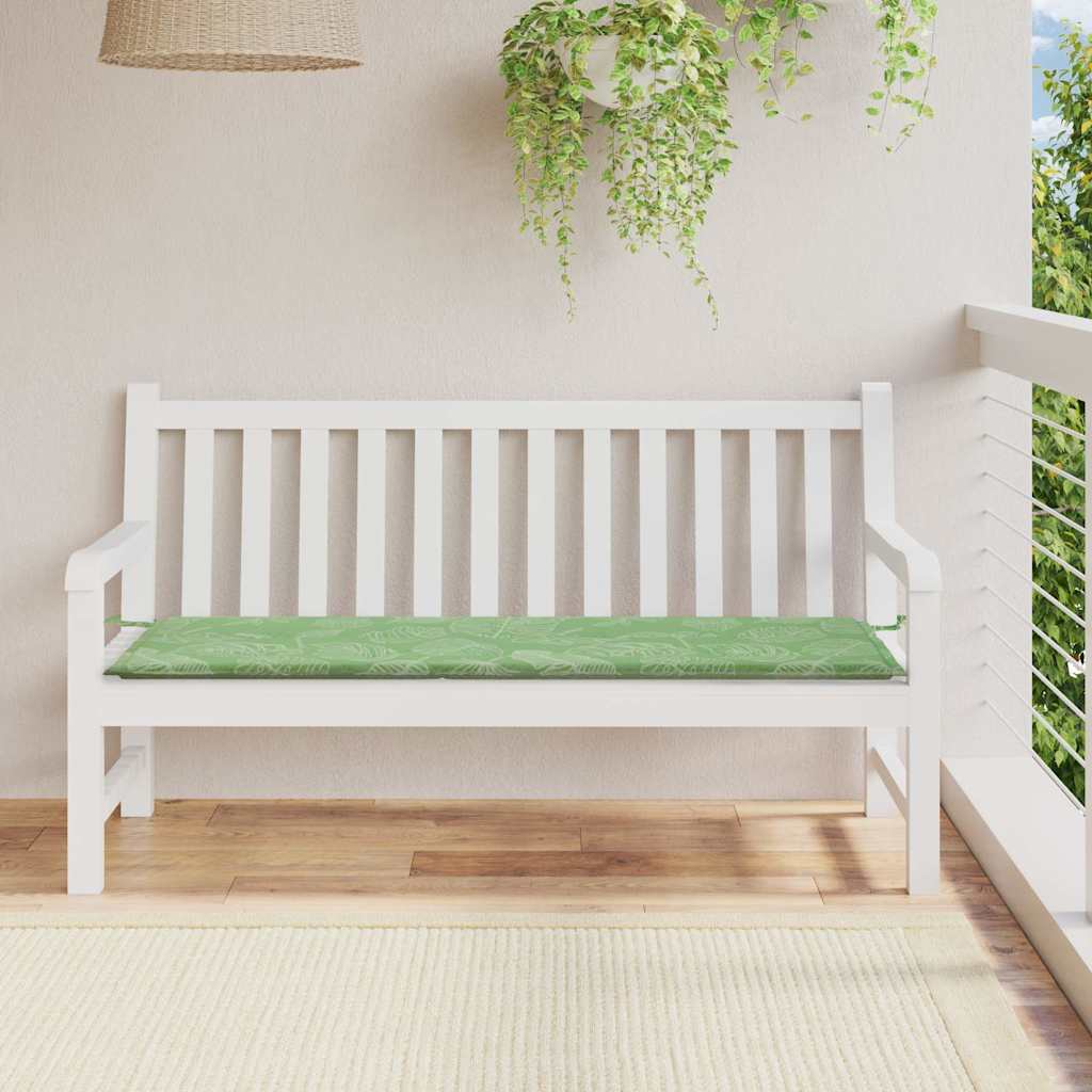 Cuscino per Panca a Foglie 150x50x4 cm in Tessuto Oxford