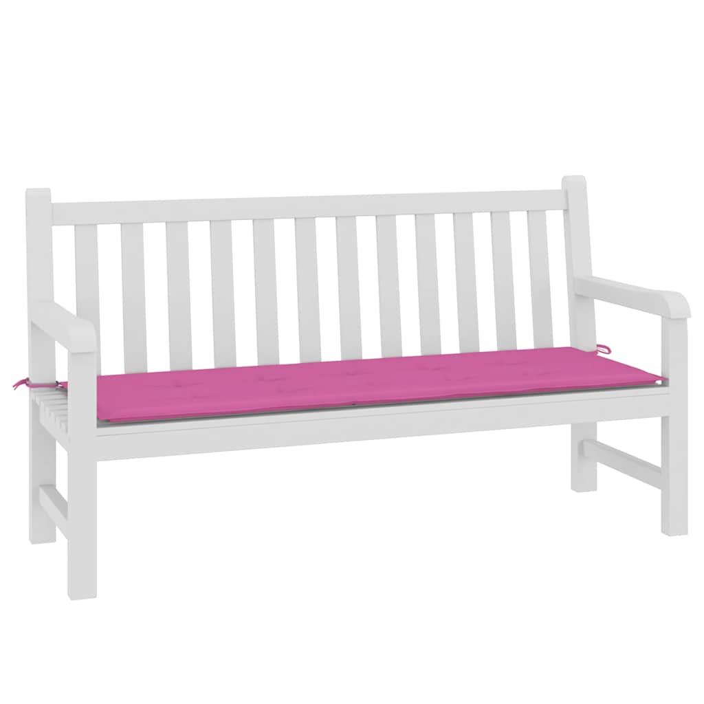 Cuscino per Panca da Giardino Rosa 150x50x4cm in Tessuto Oxford