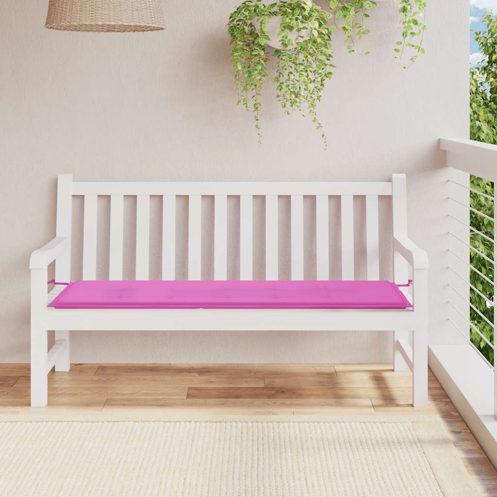 Cuscino per Panca da Giardino Rosa 150x50x4cm in Tessuto Oxford