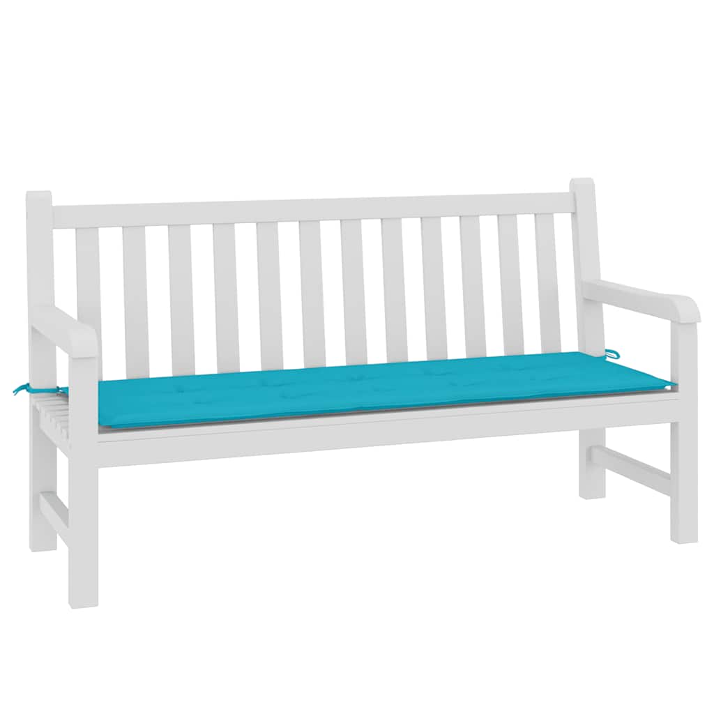 Cuscino Panca da Giardino Turchese 150x50x4cm in Tessuto Oxford