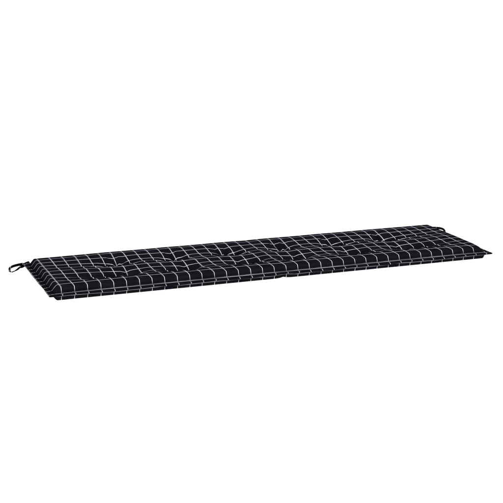 Cuscino per Panchina Quadro Nero 150 x 50 x 3 cm Tessuto Oxford