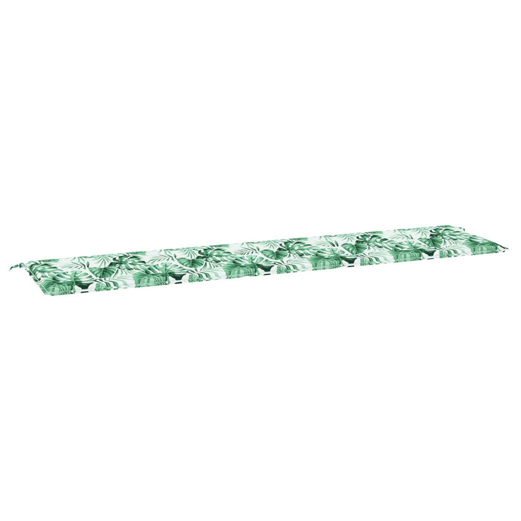 Cuscino per Panchina Foglia Motivo Foglia 200 x 50 x 3 cm