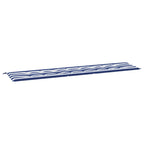 Cuscino Panca Giardino Righe Bianche e Blu 200x50x4 cm Tessuto