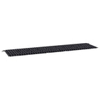 Cuscino Panca Giardino Motivo a Quadri Nero 200x50x4 cm Tessuto