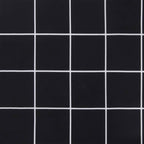 Cuscino Panca Giardino Motivo a Quadri Nero 200x50x4 cm Tessuto