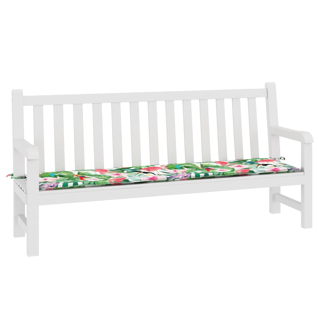 Cuscino per Panca da Giardino Multicolore 200x50x4cm in Tessuto