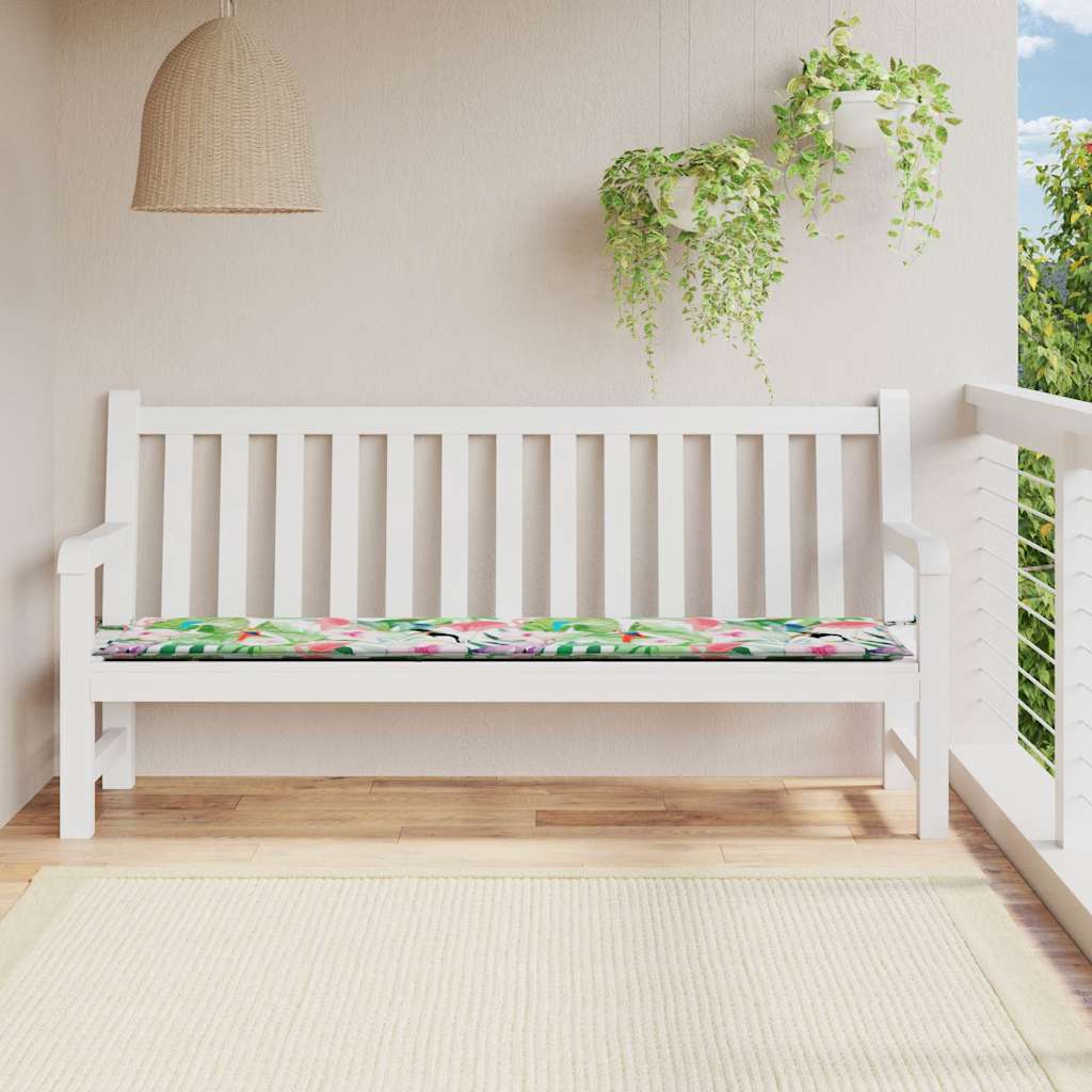 Cuscino per Panca da Giardino Multicolore 200x50x4cm in Tessuto