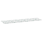 Cuscino Panca da Giardino Motivo a Foglie 200x50x4 cm Tessuto