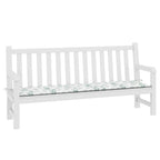 Cuscino Panca da Giardino Motivo a Foglie 200x50x4 cm Tessuto