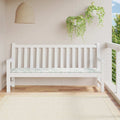 Cuscino Panca da Giardino Motivo a Foglie 200x50x4 cm Tessuto