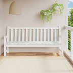 Cuscino Panca da Giardino Motivo a Foglie 200x50x4 cm Tessuto
