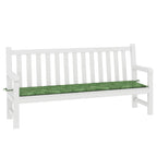 Cuscino Panca da Giardino Motivo a Foglie 200x50x4 cm Tessuto