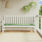 Cuscino Panca da Giardino Motivo a Foglie 200x50x4 cm Tessuto