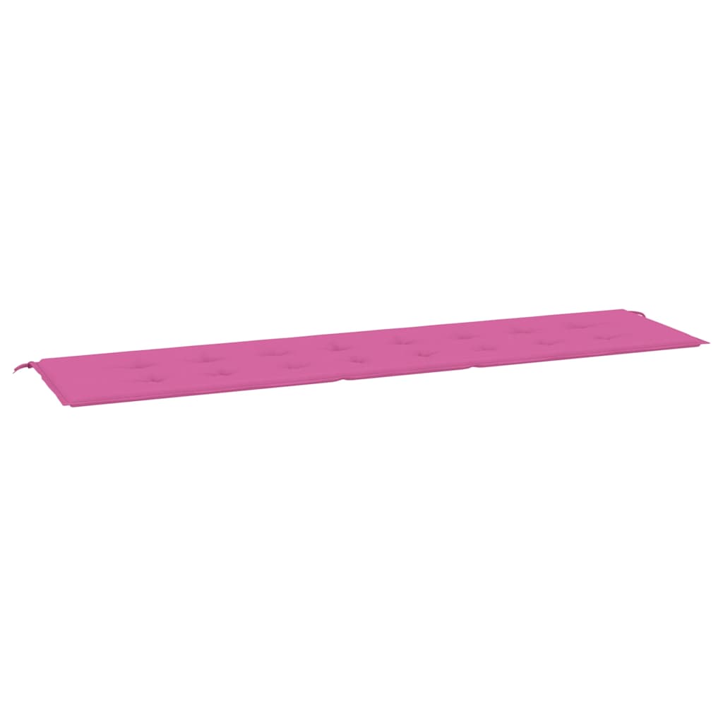 Cuscino per Panca da Giardino Rosa 200x50x4 cm in Tessuto
