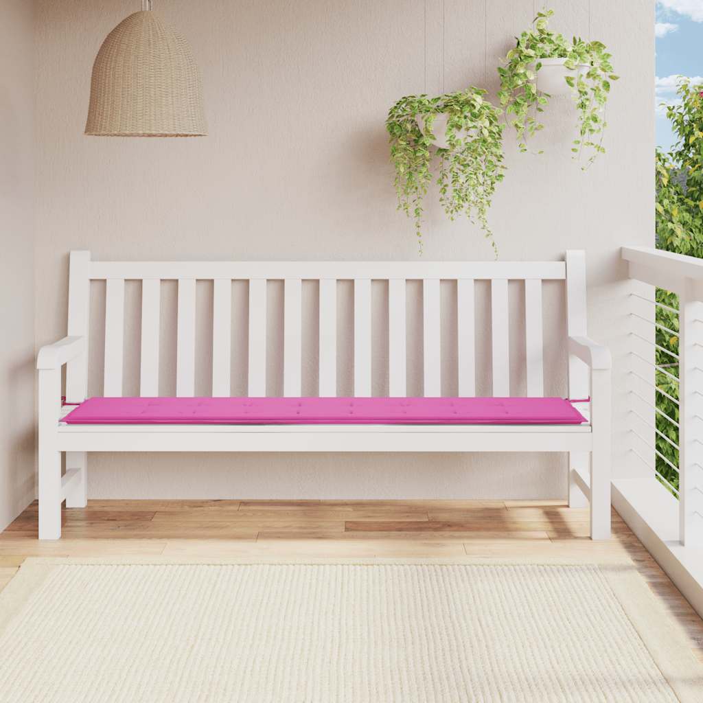 Cuscino per Panca da Giardino Rosa 200x50x4 cm in Tessuto