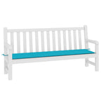 Cuscino per Panca da Giardino Turchese 200x50x4 cm in Tessuto