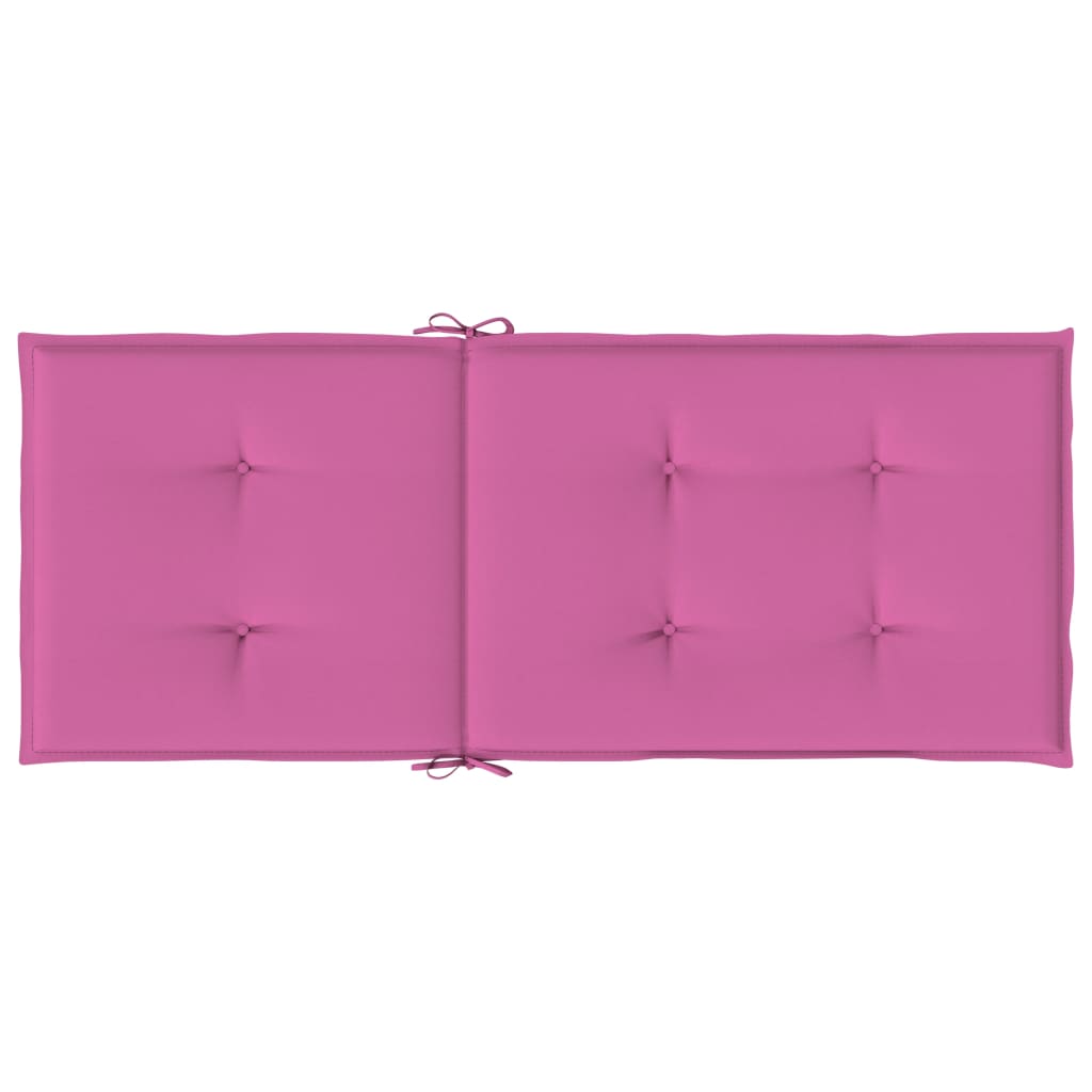 Cuscini per Sedia con Schienale Alto 4pz Rosa in Tessuto