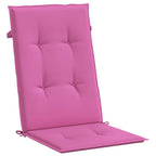Cuscini per Sedia con Schienale Alto 6pz Rosa in Tessuto