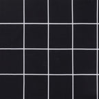 Cuscini Sedia Schienale Basso 2 pz Motivo a Quadri Nero Tessuto