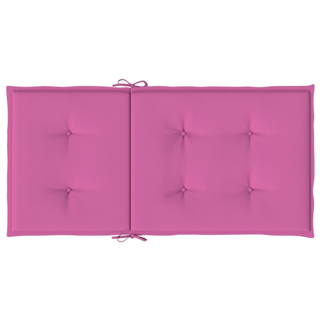 Cuscini per Sedia con Schienale Basso 2 pz Rosa in Tessuto