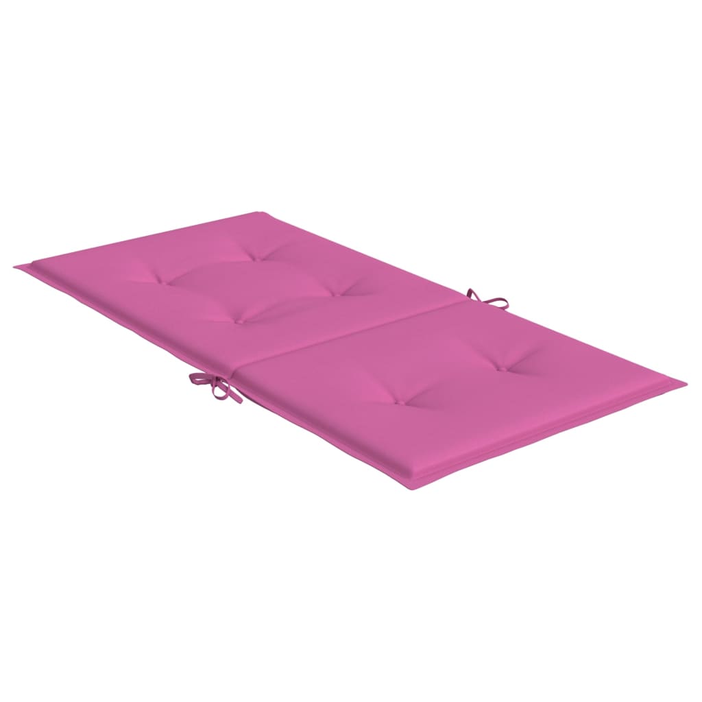 Cuscini per Sedia con Schienale Basso 4 pz Rosa in Tessuto