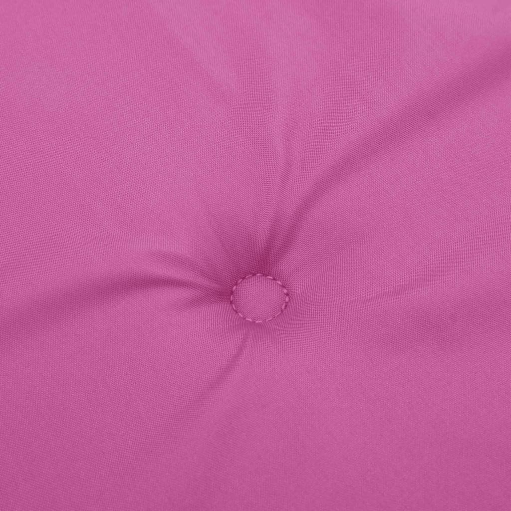 Cuscini per Sedia con Schienale Basso 4 pz Rosa in Tessuto