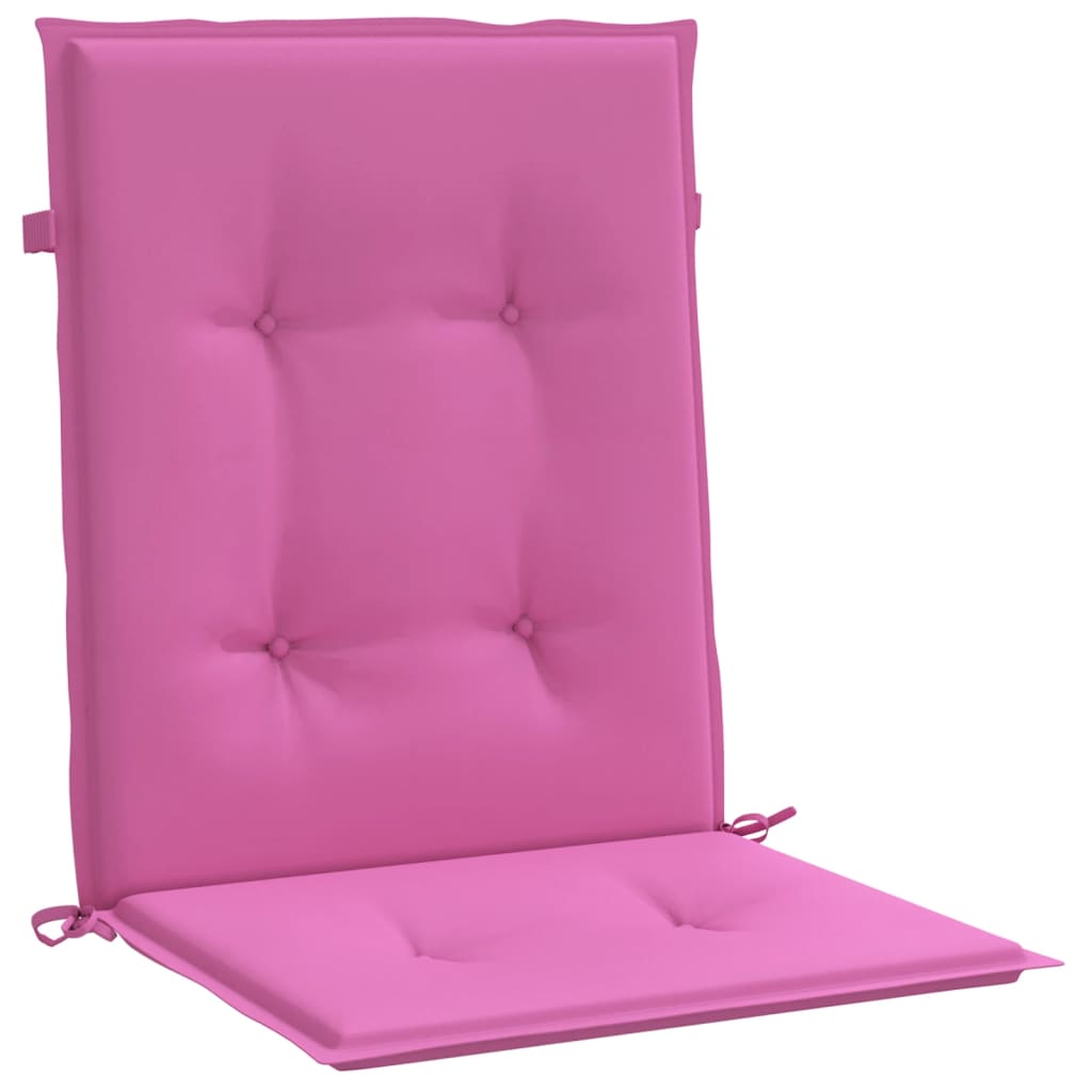 Cuscini per Sedia con Schienale Basso 6 pz Rosa in Tessuto