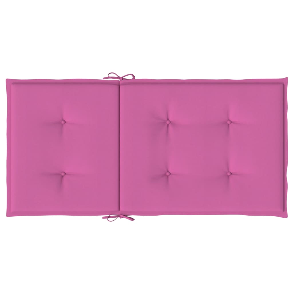 Cuscini per Sedia con Schienale Basso 6 pz Rosa in Tessuto