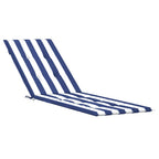 Cuscino per Sedia Sdraio a Strisce Bianche e Blu Tessuto Oxford