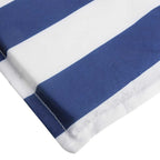 Cuscino per Sedia Sdraio a Strisce Bianche e Blu Tessuto Oxford