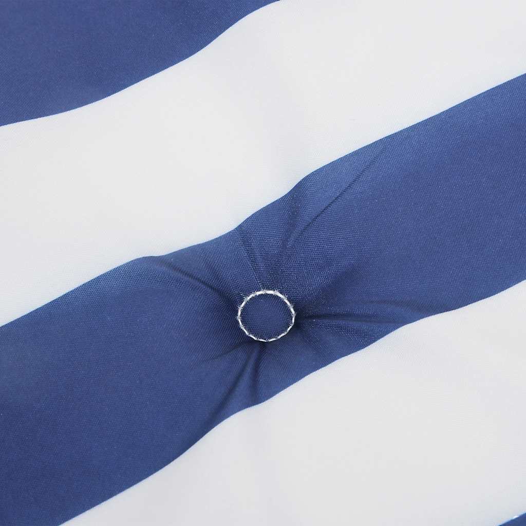 Cuscino per Sedia Sdraio a Strisce Bianche e Blu Tessuto Oxford