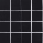 Cuscino per Sedia Sdraio Motivo a Quadri Nero in Tessuto Oxford