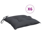 Cuscini per Sedia 6 pz Antracite 40x40x7 cm in Tessuto Oxford