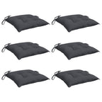 Cuscini per Sedia 6 pz Antracite 40x40x7 cm in Tessuto Oxford
