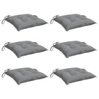 Cuscini per Sedia 6 pz Grigi 40x40x7 cm in Tessuto Oxford